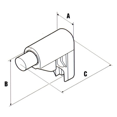 Southco kapı stoper ve tutucusu. Plastik.