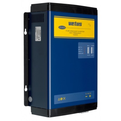 Vetus Invertör. Saf sinus dalga çıkışlı invertör, 12 Volt DC’yi, herhangi bir elektrikli veya elektronik cihazı çalıştırmak için gerekli 230 V AC’ye dönüştürür.