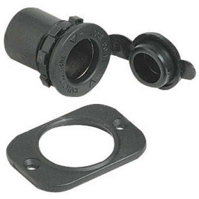 &Ccedil;akmak soketi. Siyah polikarbonat.