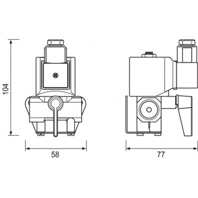 Quick Elektrik kontroll&uuml; vana. Manuel olarak da kullanılabilir. UNI EN 28846.