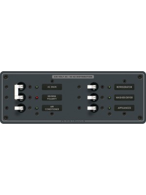 A.C. Ana+4 pozisyonlu sigorta paneli 230V AC. 93mmx267mm. 30 AC etiket.