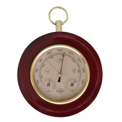 Barometre - Termometre - Higrometre Seti. <br />
<br />
Kadran Ø 11 cm <br />
Ahşap Plaka Ø 15 cm
