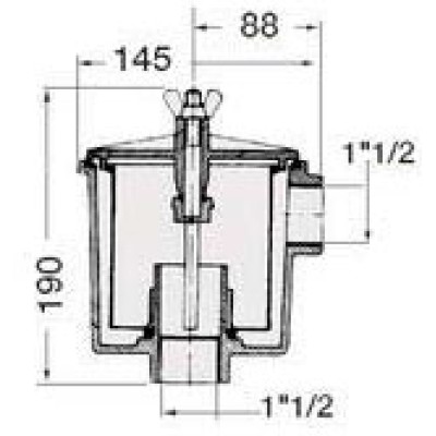 Deniz suyu filtresi, siyah m&ouml;blen plastik g&ouml;vdeli ve şeffaf kapaklı