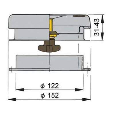 Vetus mantar tip havalandırma. <br />
Model Athos 1.
