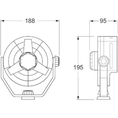 Hella Marine vantilat&ouml;r. Model Turbo.