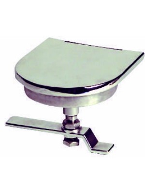 Gömme kulp, paslanmaz çelik.<br />
Büyük kapaklar için ideal. 100x115 mm.