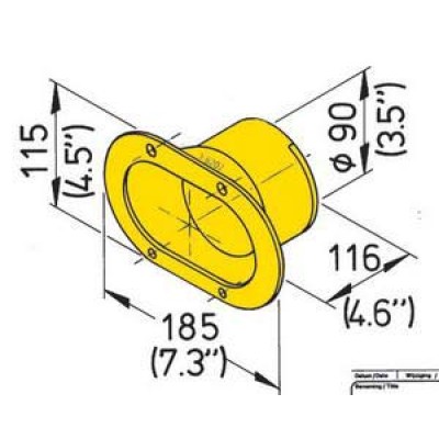 Vetus bronz egzoz &ccedil;ıkışı.