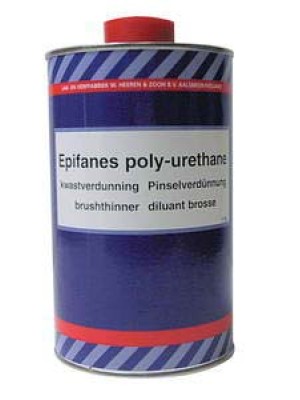 Epifanes tiner, 1 litre. Poliüretan verniğin fırça ile uygulanmasında kullanılır.