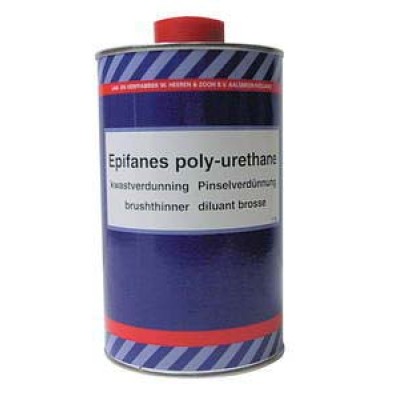 Epifanes tiner, 1 litre. Poliüretan verniğin fırça ile uygulanmasında kullanılır.
