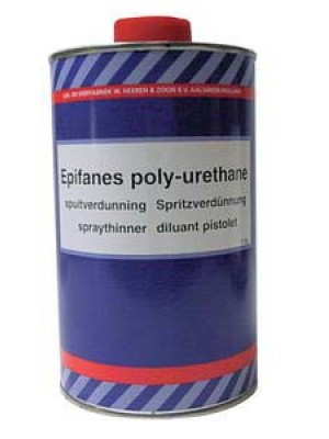 Epifanes tiner, 1 litre. Poliüretan verniğin sprey uygulamasında kullanılır.