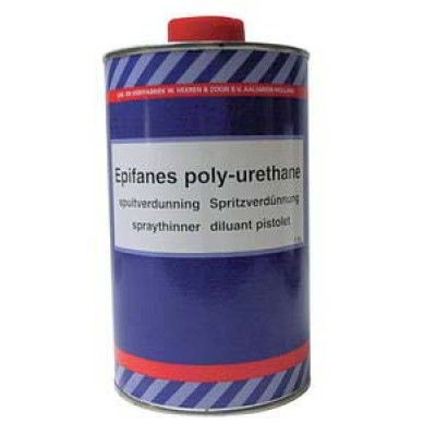 Epifanes tiner, 1 litre. Poliüretan verniğin sprey uygulamasında kullanılır.