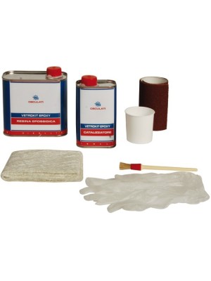 Fiberglas tamiri için Epoksi Reçine Seti.