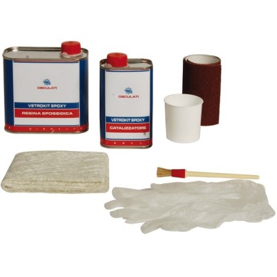 Fiberglas tamiri için Epoksi Reçine Seti.