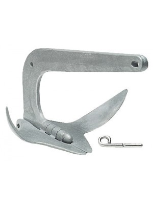 Trefoil çıpa. Katlanır, galvanizli