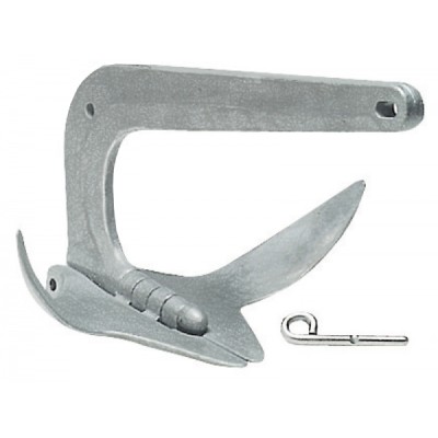 Trefoil çıpa. Katlanır, galvanizli