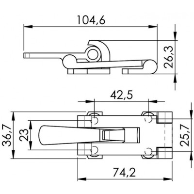 Gergili kilit, paslanmaz &ccedil;elik.