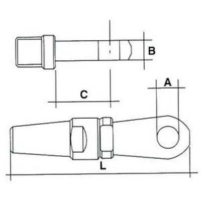Erkek norsmen, AISI 316 paslanmaz &ccedil;elik.