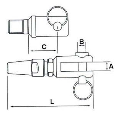 Dişi norsmen, AISI 316 paslanmaz &ccedil;elik.