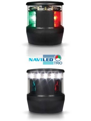 Hella Marine NaviLED üç renkli, demir fenerli seyir feneri, 2 NM. Multivolt™ 8-28V DC. <br />