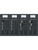Blue Sea Systems Sigorta paneli. 20 AC, 20 DC pozisyonlu. 12V DC/230V AC. 292x495mm. 30 adet AC, 30 adet DC etiket.