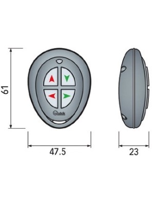 Quick P04+ Kablosuz uzaktan kumanda el &uuml;nitesi. Cep tipi