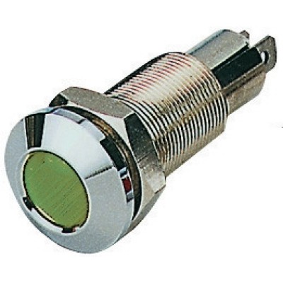 Ledli ikaz lambası. Montaj Ø 18mm. 12V.