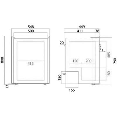 Vitrifrigo buzdolabı. C85iX&nbsp;OCX2