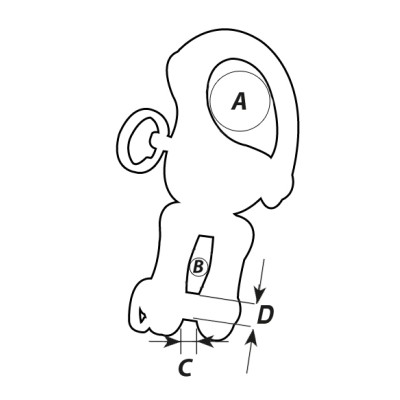 Wichard 2478 y&uuml;ksek diren&ccedil;li kilitli mandar kilidi.