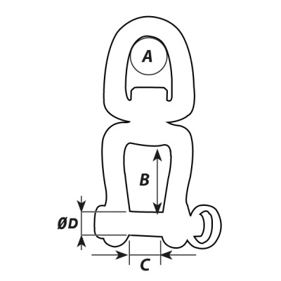 Wichard 2465 Fırd&ouml;nd&uuml;, halka-kilit, kopilyalı pimli.