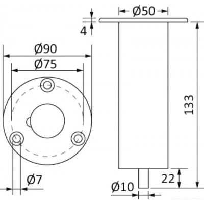 Teleskopik Duş Direği i&ccedil;in montaj tabanı
