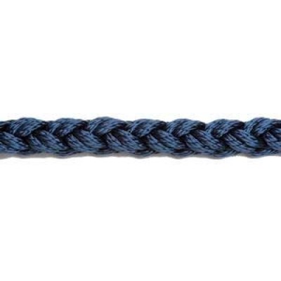 8 kollu, örgülü polyester halat. Darbe emme esnekliği ile bağlama halatı olarak idealdir. Batar. <br />
Lacivert