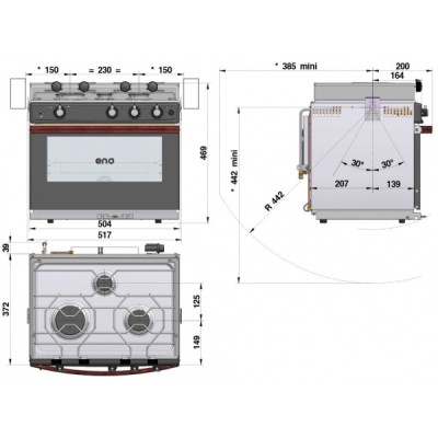 Eno Allure 3 3 ocaklı fırın 