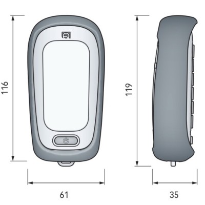 Quick H04+&nbsp;Kablosuz uzaktan kumanda el &uuml;nitesi. El Tipi