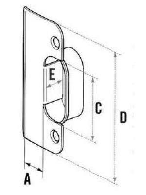 Kilit aynası (karşılığı). Mobella model McCoy, Compact ve Omni için. Sarı üzeri nikelaj.