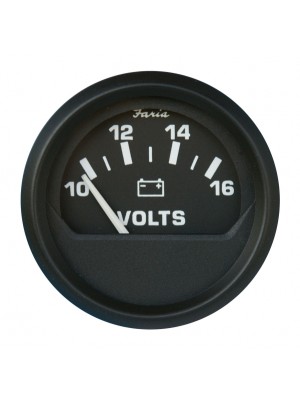Faria voltmetre. 10-16V. Ø 52mm.