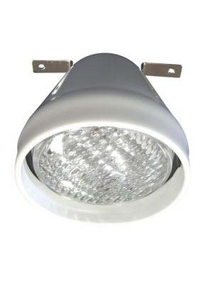 Gurcata lambası. Gövde beyaz, sert PVC, braketi paslanmaz çeliktir. 12V/35W.