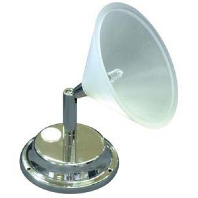 Okuma lambası. Braketi hareketlidir. Abajuru buzlu camdır.12V/10W halojen ampule sahiptir.