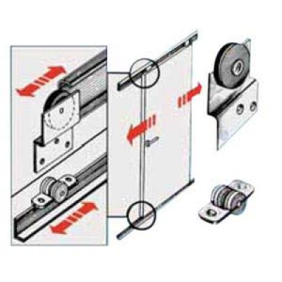 S&uuml;rg&uuml; kapı rayı. Paslanmaz &ccedil;elik. 2mt.