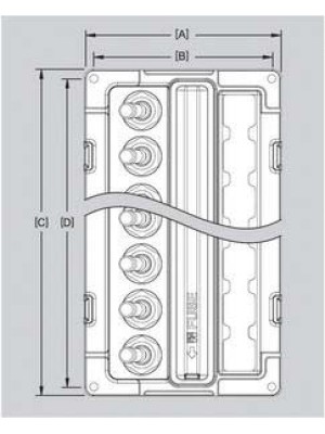 Blue Sea System WeatherDeck su ge&ccedil;irmez sigorta paneli.
