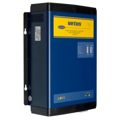 Vetus Invertör. Saf sinus dalga çıkışlı invertör, 12 Volt DCyi, herhangi bir elektrikli veya elektronik cihazı çalıştırmak için gerekli 230 V ACye dönüştürür.