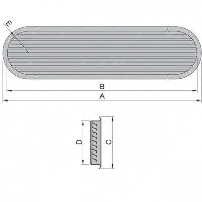 Vetus makina dairesi havalandırması. AISI 316 paslanmaz &ccedil;elik.