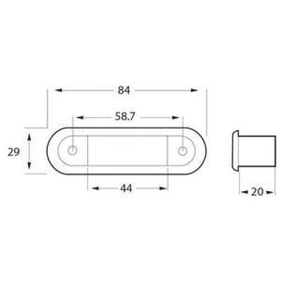 Hella Marine Ledli merdiven lambası. Multivolt (10-33V DC).