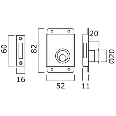 Kapı kilidi, kromaj. Yale tip rulmanlı.&nbsp;