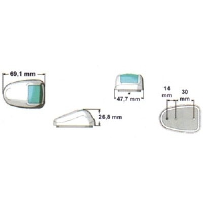 Seyir feneri, ledli, 20 metreye kadar tekneler i&ccedil;in uygundur. RINA onaylıdır.