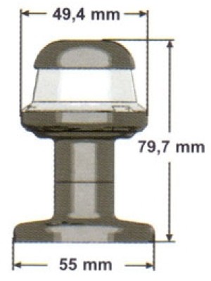 &Ccedil;ıpa feneri, ledli, 20 metreye kadar tekneler i&ccedil;in uygundur.