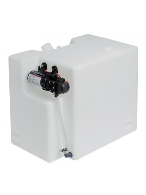 Tatlı su tank sistemi.&nbsp;Polietilen, 32 litre su tankı ve 3 litre/dakika kapasiteli otomatik, 12V hidrofor kombine edilmiştir.