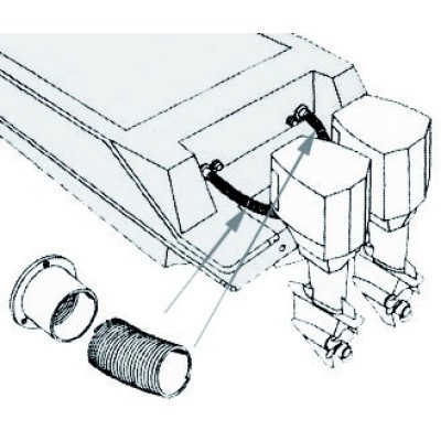 Dıştan takma motor direksiyon ve R/C telleri i&ccedil;in esnek PVC montaj spirali.