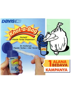 Davis portatif, plastik kutulu çöp torbası dispenseri.