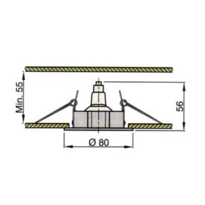 Vetus V-Line halojen tavan lambası. Model Lucca.