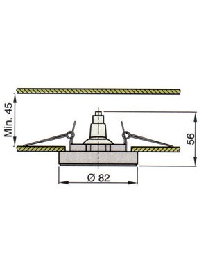 Vetus V-Line halojen tavan lambası. Model Limite.
